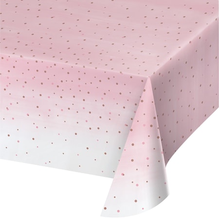 Rosé All Day Plastic Tablecloth, 102x54, 6PK